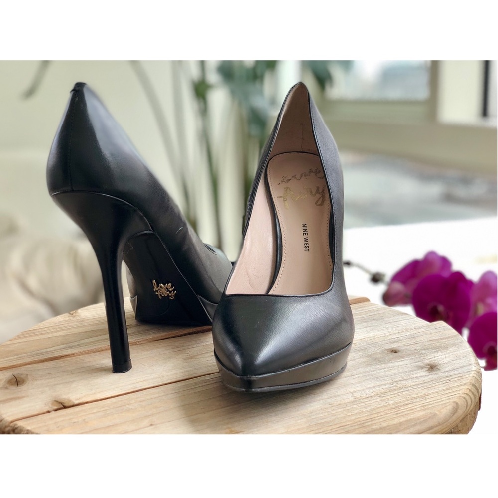 Nine West Love Fury Leather Platform Heel